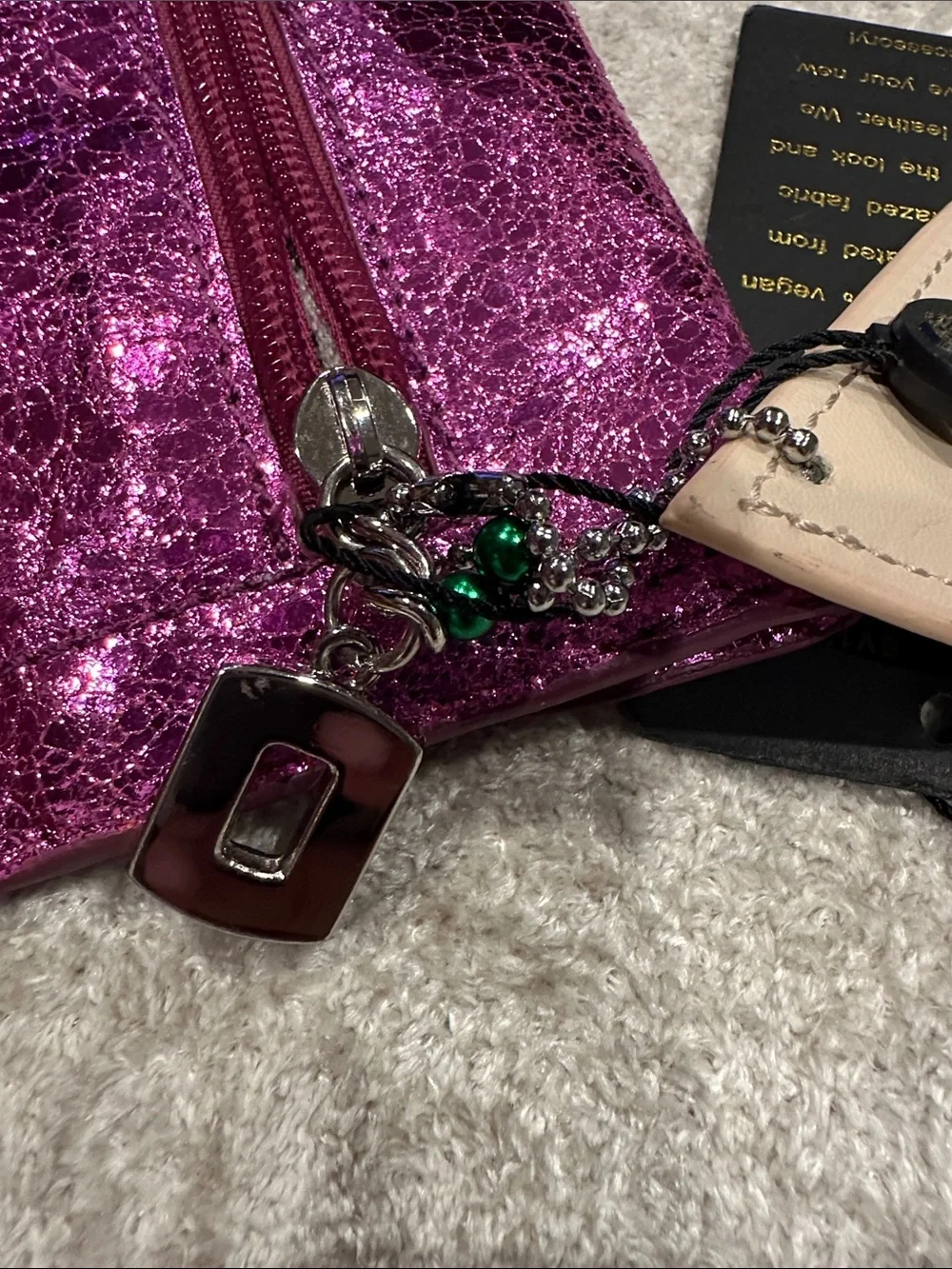 Sorial Metallic hot pink  Envelope Clutch